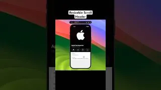 Thumbnail: Resizable Scroll Animation Header using SwiftUI | Sticky Header | #ios #apple #animation