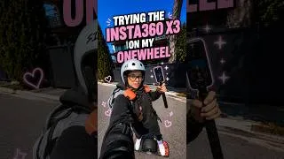 Thumbnail: Trying an INVISIBLE SELFIE STICK 📸🤯 Subscribe 🩷 #onewheel #insta360 #shorts