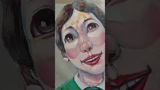 Thumbnail: kazuo  adamski  portrait  day  5  op1725-5 #art #expressionism #painting