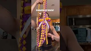 Thumbnail: Ribbon lei tutorial!!🎓🎓 #graduationlei #gradlei #ribbonlei #diycrafts #graduationseason