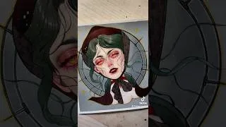 Thumbnail: Spooky witch 🤎 #art #painting #illustration #gouache