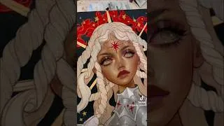 Thumbnail: Some detail work for you 🤍 new content soon :) #art #mixedmedia #gouache #illustration
