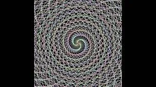 Thumbnail: 12 second video of a Mandala program written in Logo 2500 with generated music