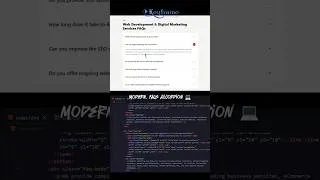 Thumbnail: Build a Modern FAQ Accordion with HTML CSS & JavaScript 🔥 #shorts