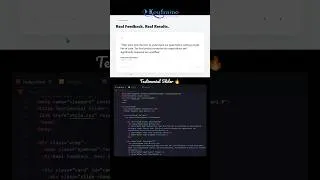Thumbnail: Testimonial Slider 🔥 | HTML • CSS • JavaScript #shorts