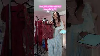 Thumbnail: guess how much it cost me to sew these garments (spoiler: it's all CHEAP!!!) #sewing #sewingpatterns