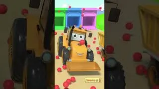 Thumbnail: Row Row Row Your Boat 🚤🚜 Construction Vehicles Fun Part 3 | Kids Song & Nursery Rhyme #Shorts