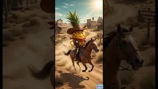 Thumbnail: Cowboy Pineapple 🍍🤠 | Healthy Fruit Benefits for Kids | Kids Animation Short | Kiddovi #kidscartoon
