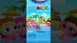 Thumbnail: Can You Swim Like a Mermaid? 🌊💙 #Shorts #Swimming #LittleAngel #KidsFun