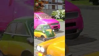 Thumbnail: Wheels On The Taxi #shortsfeed #rhymes #singalong #learning #animals