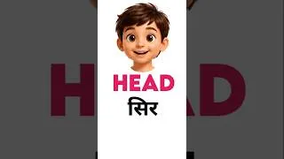 Thumbnail: Body Parts Names 👂🖐️ | Body Vocabulary for Kids | #shorts  #kidseducationhindi #hindienglish