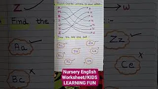 Thumbnail: Nursery English Worksheet//Nursery English Exam Preparation sheet @kidslearningfun2013