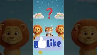 Thumbnail: 🦁 Spot the Different Animal! 🐯 Can You Find the Tiger? 👀 #Shorts#animation