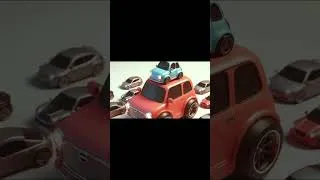 Thumbnail: Experience the Thrilling Journey of a Red Car in a Dynamic Animated World! #shortsfeed #shorts