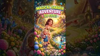 Thumbnail: Baby's First Garden Adventure! 🦋 Cute Family Moments ❤️ #shorts