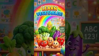 Thumbnail: Learn Vegetables for Kids 🥕🥦 | Fun Animated Vegetable Names | #Shorts