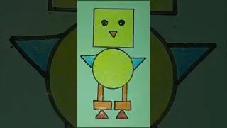 Thumbnail: Using Circle & Square Shapes Drawing | Simple Drawing Of Duck # #drawing #kidsworld