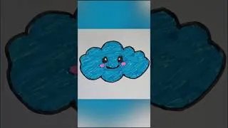 Thumbnail: ☁️ Easy Cloud Drawing for Kids | Learn to Draw a Cute Cloud #Shorts #kidsworld
