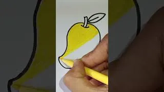 Thumbnail: 🥭 Easy Mango Drawing for Kids | Simple Fruit Drawing and Coloring 🎨#kidsworld #drawing #kids