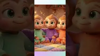 Thumbnail: Five Little Monkeys Nursery Rhyme Lullaby 🐵🌙 | Sleepy Bedtime Song #shorts #lullaby