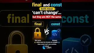 Thumbnail: final vs const — You’re Probably Using It Wrong ⚠️ #dart  #flutter