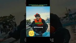 Thumbnail: How Jimin Rode The Boat Like A Pro Meanwhile Jungkook Took The Swimming Route 😂