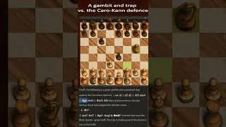 Thumbnail: Chess Trap against the Caro-Kann defense #chess #chesstraps #chesstrick #chessgambit