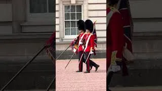 Thumbnail: Ensigns carry their respective Colours across the forecourt of Buckingham Palace 🇬🇧