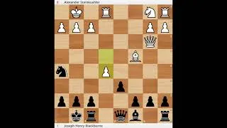 Thumbnail: Steinkuehler vs Blackburne 1863 #chess #chessopenings