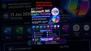 Thumbnail: Microsoft 365 Copilot Workshop 2026 | Word, Excel,Powerpoint,Teams,Outlook with AI