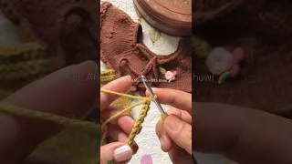 Thumbnail: Knit With Bhuwi || How To Knit 🌈✌🏻​⁠@KnitAndMuchMoreWithBhuwi #shorts #tutorial #crochet #howto