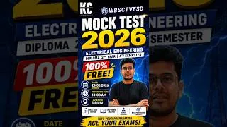 Thumbnail: Mock Test 2026 | Diploma 4th Semester Electrical Engineering | 100% FREE