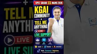 Thumbnail: How KGAI Community helps you to crack UP LT Garde CS Mains 2026 #upltgrade2026