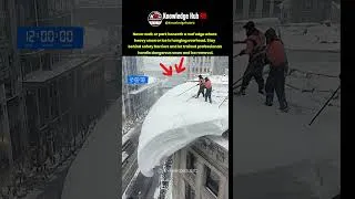 Thumbnail: Removing Massive Snow Cornices From High-Rise Buildings  Safe Snow Removal Process