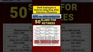 Thumbnail: Bankers Expected DA From May & Aug 2026 #dahikenews #bank  #short #shortvideo
