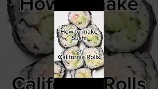 Thumbnail: How to make a sushi roll or California roll #sushi #californiaroll #bamboo #avocado #crab #rice