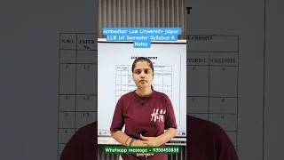 Thumbnail: Alu Jaipur LLB 1st semester Syllabus| Alu Jaipur LLB 1st semester Exam Pattern #alujaipurllb #shorts