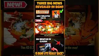 Thumbnail: 🔥BGMI Just Revealed 3 HUGE Things 😱 BGMI Lite + 4.6 Return Mode! | ❌ No Weapon Classic Day
