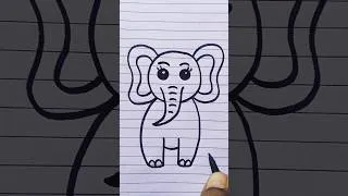 Thumbnail: Elephant Drawing Video #drawing #shorts #viralvideo #youtubeshorts