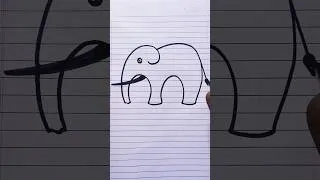 Thumbnail: Easy Elephant Drawing #drawing #shorts #youtubeshorts #viralvideo