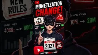 Thumbnail: YouTube Monetization Is Changing in 2027! 😳 New Rules Explained