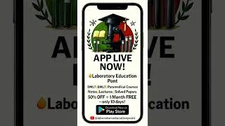 Thumbnail: "📚 BMLT & DMLT Students के लिए नई App! Download  #bmlt #bmlt_lecture #viralshort #shortfeeds #ai