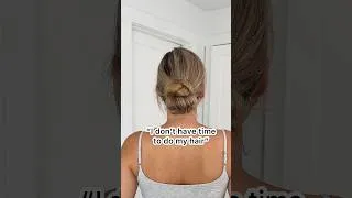 Thumbnail: This low bun updo takes less than 2 minutes to do