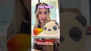 Thumbnail: EATING VIRAL “SQUISHIES” IN REAL LIFE! 😱🐼🥭