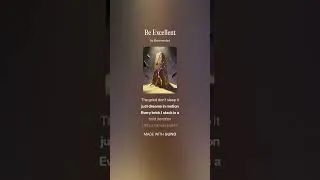 Thumbnail: Be Excellent #warrendadmusic #music #blessedsteps