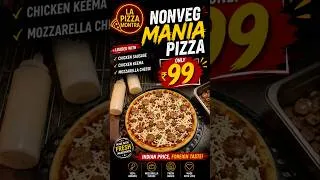 Thumbnail: 🔥 NONVEG MANIA PIZZA ₹99 🤯 | Chicken Sausage + Keema + Mozzarella! 🍕