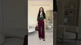 Thumbnail: 7 WAYS TO STYLE BURGUNDY TROUSERS #shorts