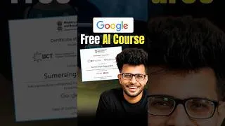 Thumbnail: Google Free AI Courses with Certificate 2026 ✅📚