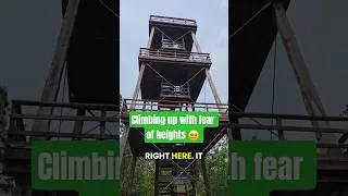 Thumbnail: Climbing up with fear of heights 😵‍💫 #shorts #adventure #outdoors #hiking #exploring
