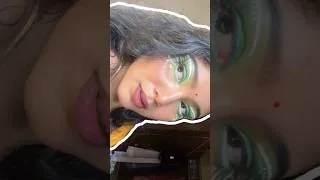 Thumbnail: Green Flower Design Makeup Look 💚🌸 | Creative Floral Eye Makeup | Beautiful Makeup Transformation✨